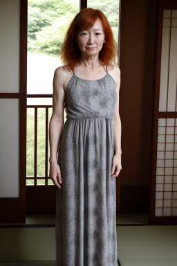 Japanese 45 years female with  ginger hair