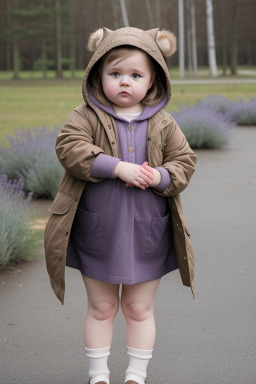 Lithuanian infant girl with  brown hair