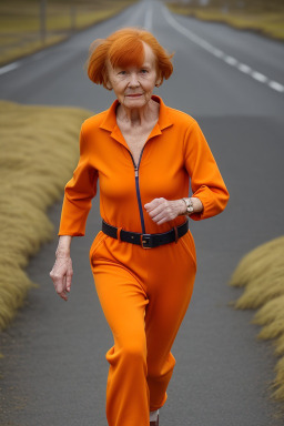 Icelandic elderly female with  ginger hair