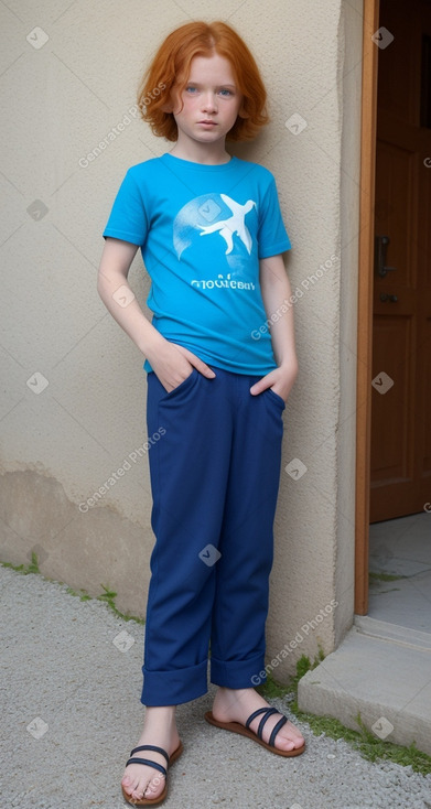 Slovenian child boy with  ginger hair