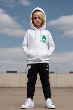 Algerian child non-binary with  blonde hair