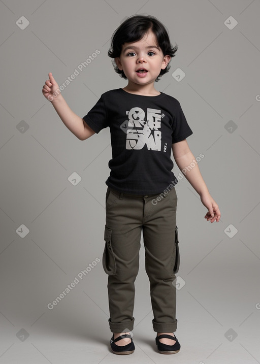 Norwegian infant boy with  black hair