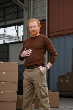 Jamaican middle-aged male with  ginger hair