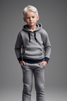 Finnish child boy with  gray hair