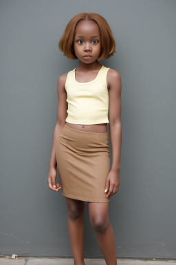 Jamaican child girl with  ginger hair