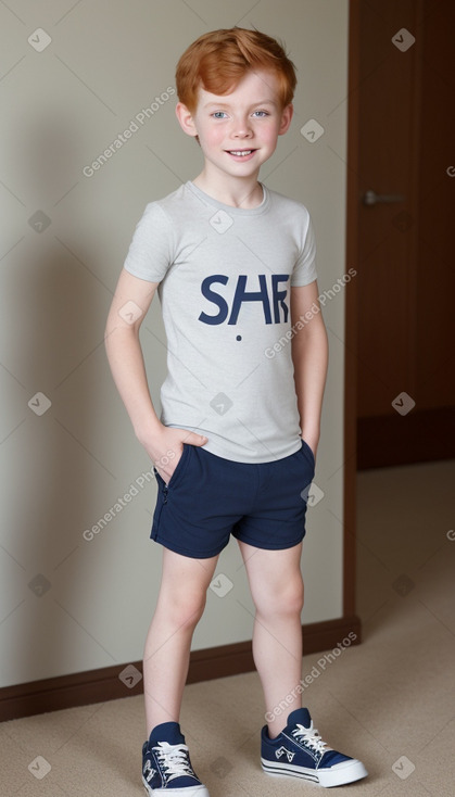 American child boy with  ginger hair