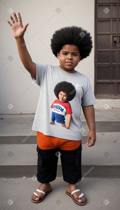 Dominican child boy with  brown hair