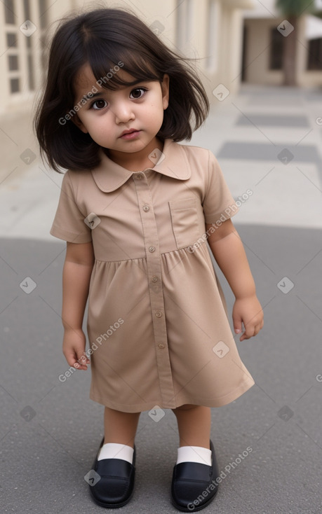 Emirati infant girl with  brown hair