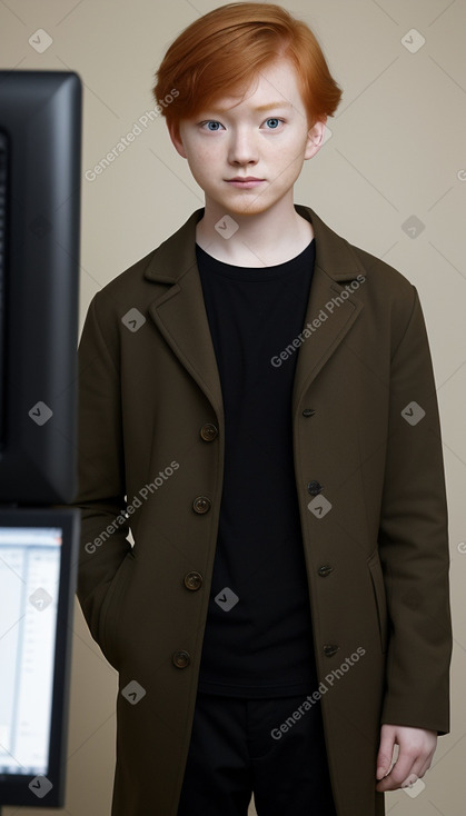 South korean adult boy with  ginger hair