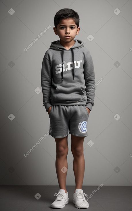 Honduran child boy with  gray hair