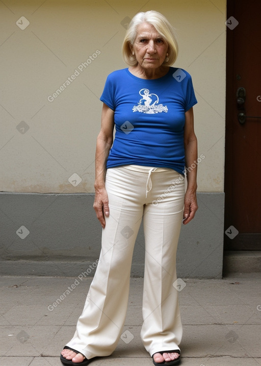 Uruguayan elderly female with  blonde hair