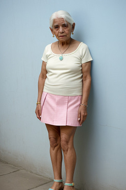 Guatemalan elderly female with  white hair