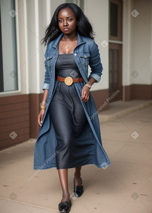 Ugandan adult female with  black hair