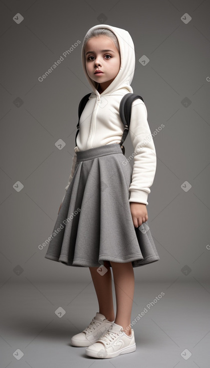 Algerian child girl with  gray hair