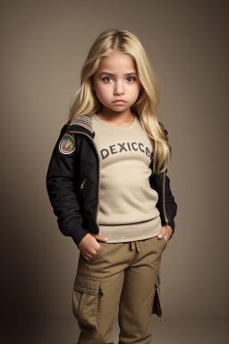 Mexican child female with  blonde hair