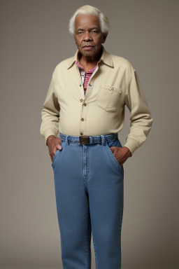 African american elderly male with  blonde hair