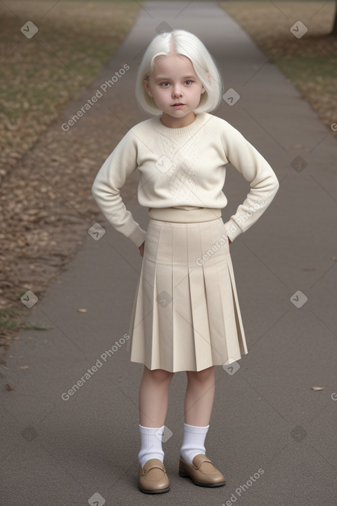 Lithuanian child girl with  white hair