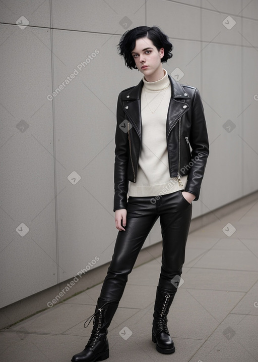 Danish young adult non-binary with  black hair