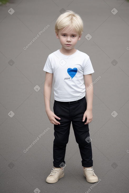 Estonian child boy with  blonde hair