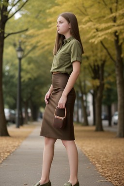 Lithuanian teenager girl with  brown hair