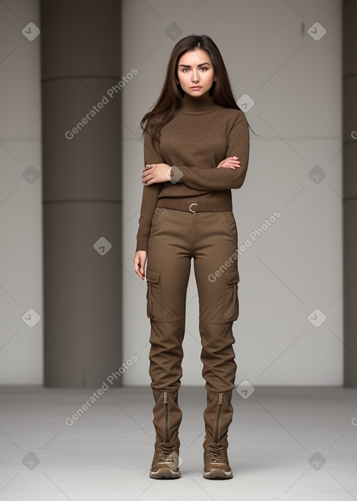 Uzbek adult female with  brown hair