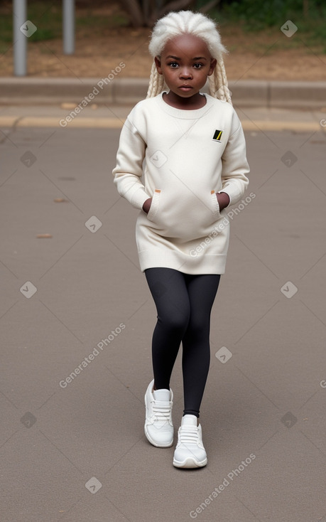 Zimbabwean infant girl with  white hair