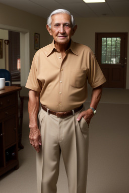 Elderly male with  brown hair