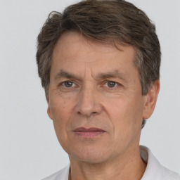 Neutral white adult male with short  brown hair and brown eyes