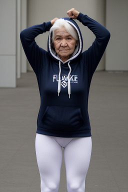 Uzbek elderly female with  white hair