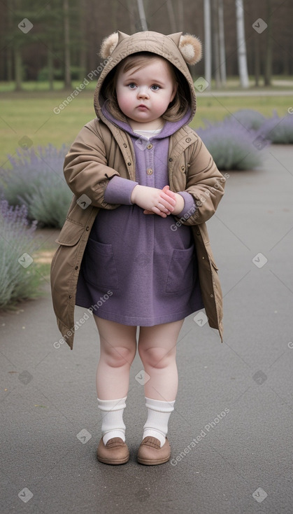 Lithuanian infant girl with  brown hair