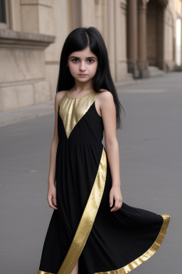 Georgian child female with  black hair