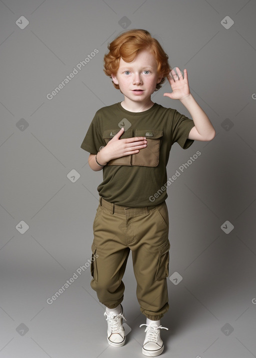 Peruvian child boy with  ginger hair