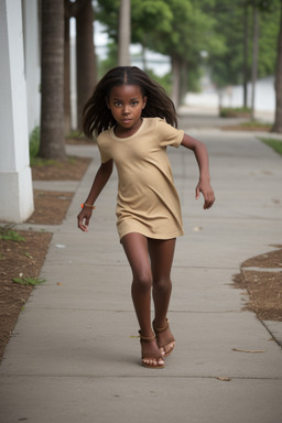 Jamaican child girl with  brown hair