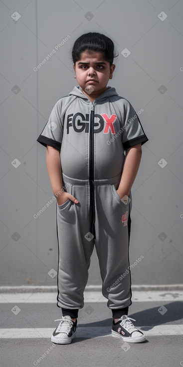 Bahraini child girl with  gray hair