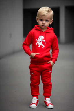 Bulgarian infant boy with  blonde hair