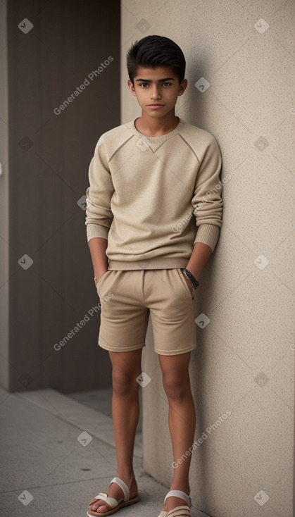 Ecuadorian teenager boy with  gray hair