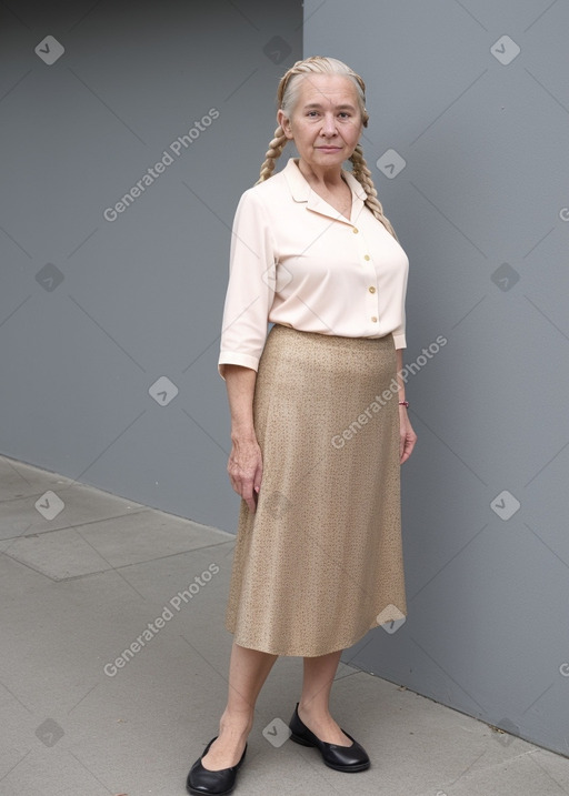 Canadian elderly female with  blonde hair