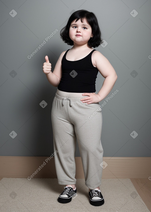 Polish infant girl with  black hair