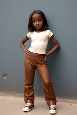 Malian child girl with  brown hair