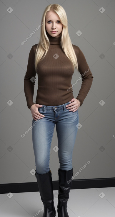 Russian adult female with  blonde hair