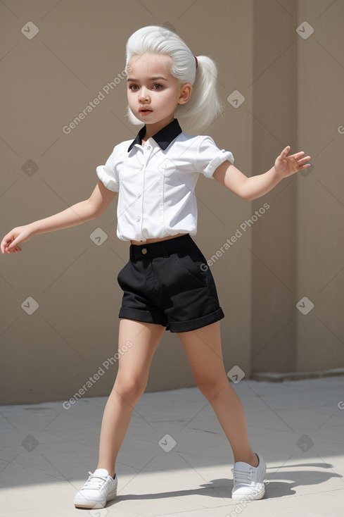 Uzbek child girl with  white hair