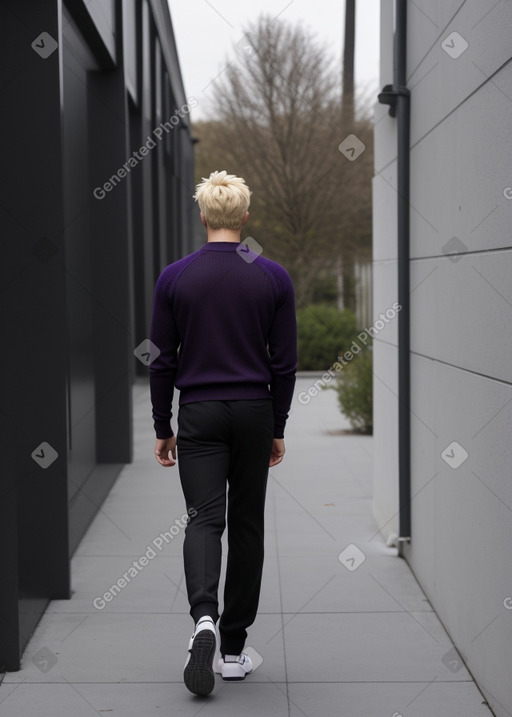 Adult male with  blonde hair