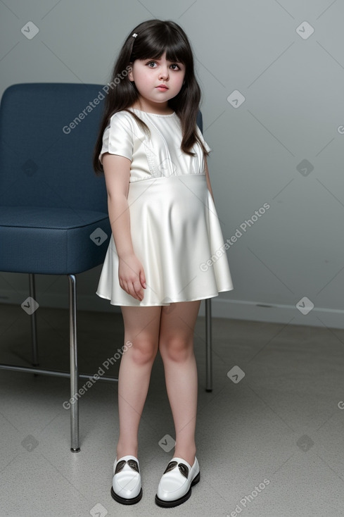 Georgian child girl with  white hair