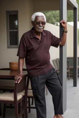 African american elderly male with  black hair