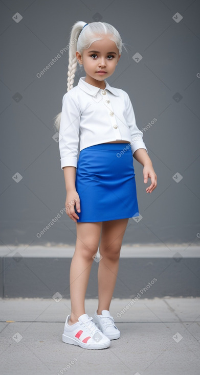 Omani infant girl with  white hair