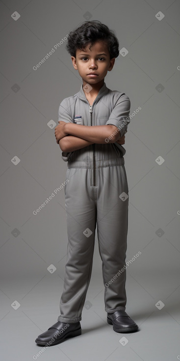 Panamanian child boy with  gray hair