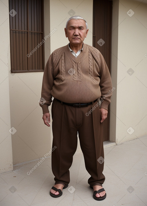 Uzbek elderly male with  brown hair