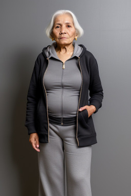 Peruvian elderly female with  gray hair