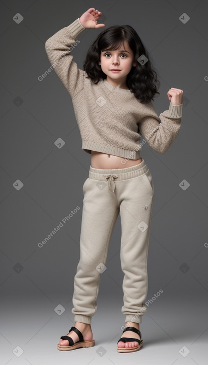 Czech infant girl with  black hair