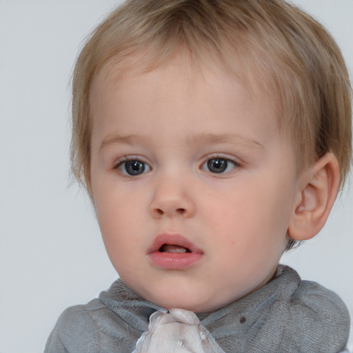 Neutral white child female with short  brown hair and brown eyes